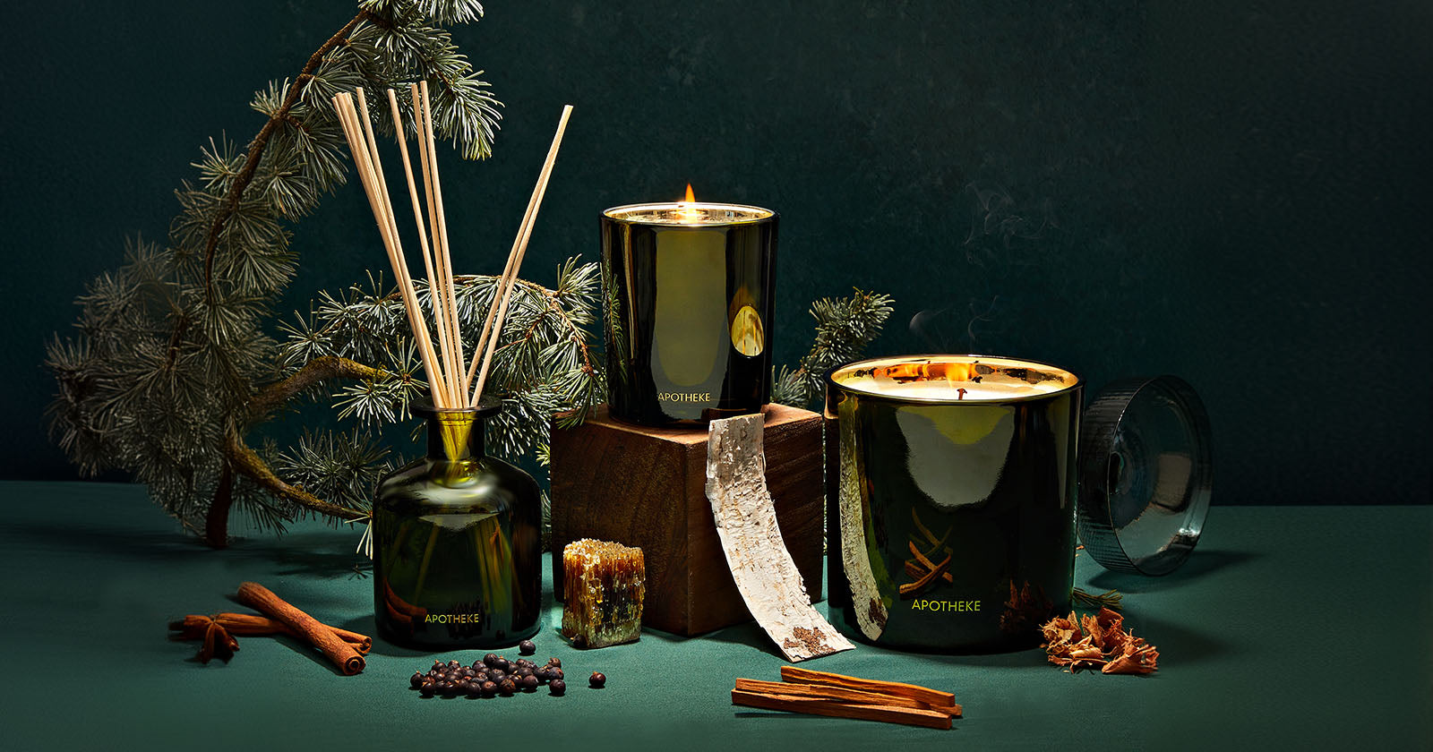 Juniper Birch Candle and Diffuser Set | APOTHEKE