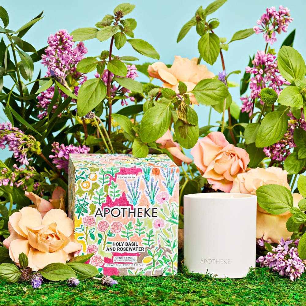 Holy Basil and Rosewater 2-Wick Candle – APOTHEKE