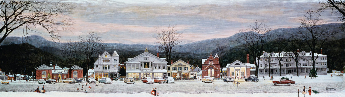 Stockbridge Main Street at Christmas by Norman Rockwell