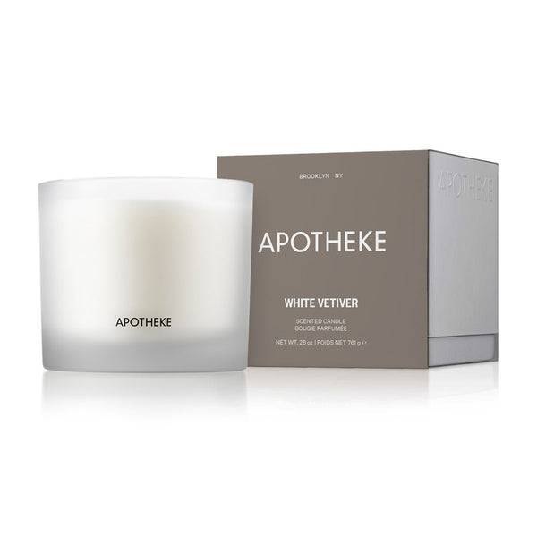 White Vetiver 3-Wick Candle – APOTHEKE